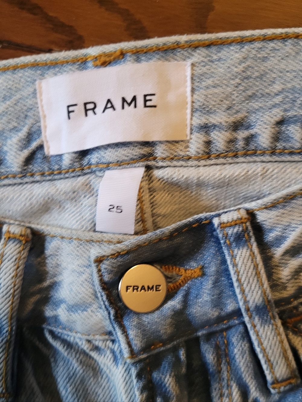 FRAME Le Baggy Palazzo. Light Wash Wide-Leg Women’s Jeans - Light Blue - Picture 4 of 5